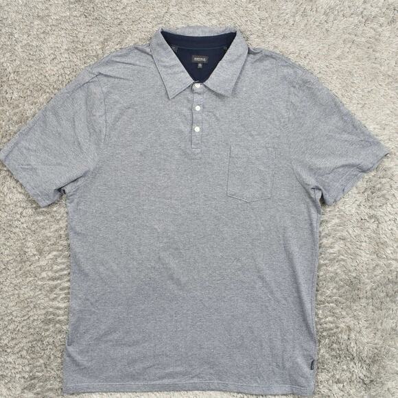 Buffalo David Bitton Men's Adult Size 2XL Polo Classic Gray Cotton Short Sleeve - Picture 7 of 8